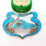 Edwardian Canadian Sterling Silver 'Nelson, BC' Buckle Brooch Antique c1910