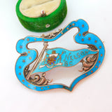 Edwardian Canadian Sterling Silver 'Nelson, BC' Buckle Brooch Antique c1910