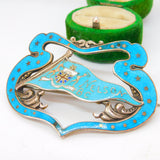 Edwardian Canadian Sterling Silver 'Nelson, BC' Buckle Brooch Antique c1910