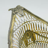 George III Sterling Silver Gilt Folate Pierced Fruit Bowl Antique 1775 London