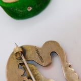 Edwardian Canadian Sterling Silver 'Nelson, BC' Buckle Brooch Antique c1910