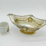 George III Sterling Silver Gilt Folate Pierced Fruit Bowl Antique 1775 London