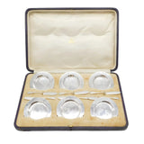 Asprey & Co. Boxed Sterling Silver Set of Butter Dishes Antique 1909 London