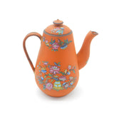 Qing Dynasty Pear Form Chinese Yixing Stoneware Famille Rose Teapot Antique c1850