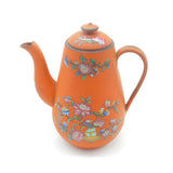 Qing Dynasty Pear Form Chinese Yixing Stoneware Famille Rose Teapot Antique c1850
