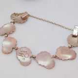 Margot De Taxco Sterling Silver Daisy Flower Enamel Bracelet Vintage c1960