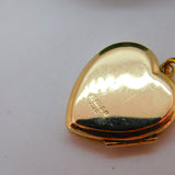 9ct Yellow Gold Rising Sun Heart Locket Pendant Vintage 1977 Birmingham