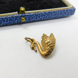 9ct Yellow Gold Proud Swan Charm or Pendant Vintage 1977 Sheffield