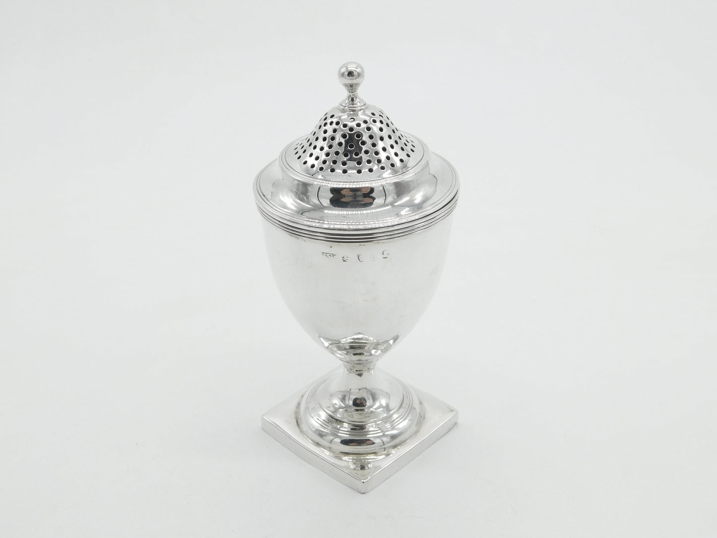 Georgian Sterling Silver Pedestal Muffineer Sugar Caster 1802 London Antique