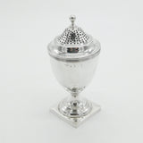 Georgian Sterling Silver Pedestal Muffineer Sugar Caster 1802 London Antique