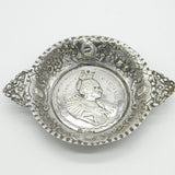 Edwardian Sterling Silver Queen Christina of Sweden Quaich Dish Antique 1907 London