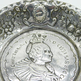 Edwardian Sterling Silver Queen Christina of Sweden Quaich Dish Antique 1907 London
