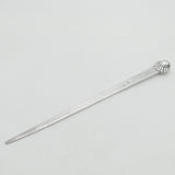 George II Large Sterling Silver Crested Meat Skewer Shell Terminal c1740 London