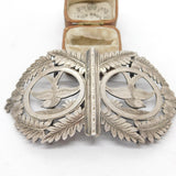 Victorian Sterling Silver Swallow Bird Nurses Buckle 1901 Birmingham Antique