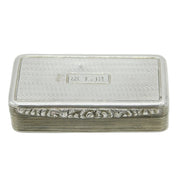 George IV Sterling Silver Floral Snuff Box Antique c1830 Birmingham