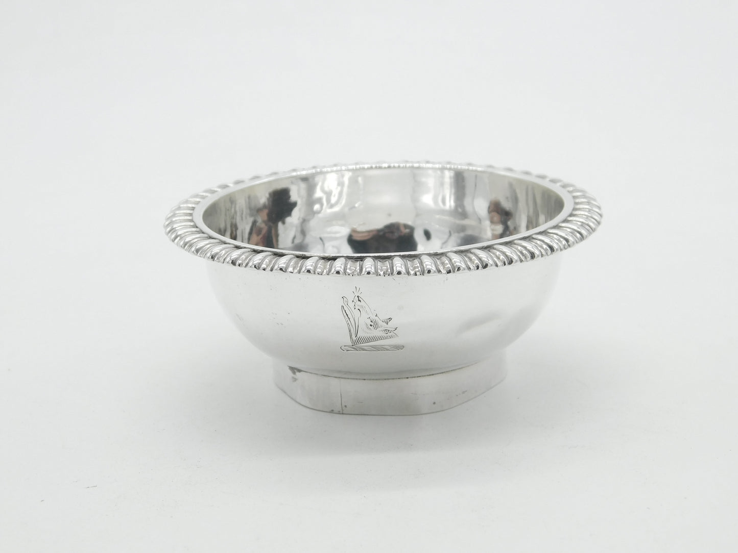 Georgian Sterling Silver Floral Pattern Wine Strainer Bowl c1780 Antique London