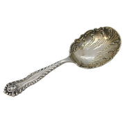 Victorian Sterling Silver Floral Pattern Tea Caddy Spoon Antique 1898 Birmingham