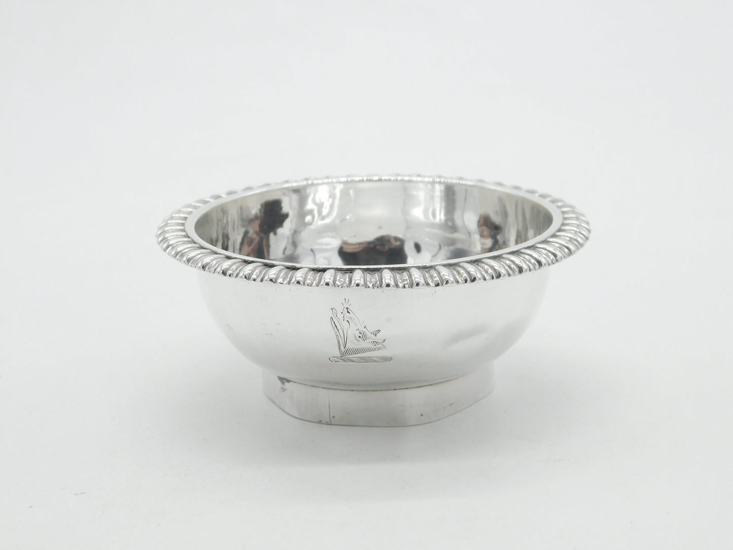 Georgian Sterling Silver Floral Pattern Wine Strainer Bowl c1780 Antique London