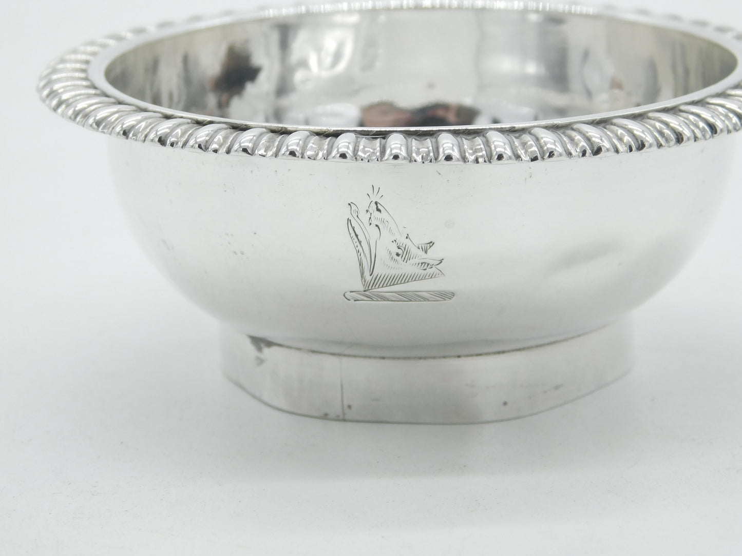 Georgian Sterling Silver Floral Pattern Wine Strainer Bowl c1780 Antique London