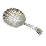 George III Sterling Silver Shell Bowl Tea Caddy Spoon Antique 1806 London