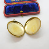 Victorian 9ct Rose Gold Back & Front Circular Double Locket Antique c1890