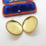 Victorian 9ct Rose Gold Back & Front Circular Double Locket Antique c1890
