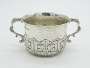 Sterling Silver Planished Arts & Crafts Style Porringer Cup Antique 1914 Deco