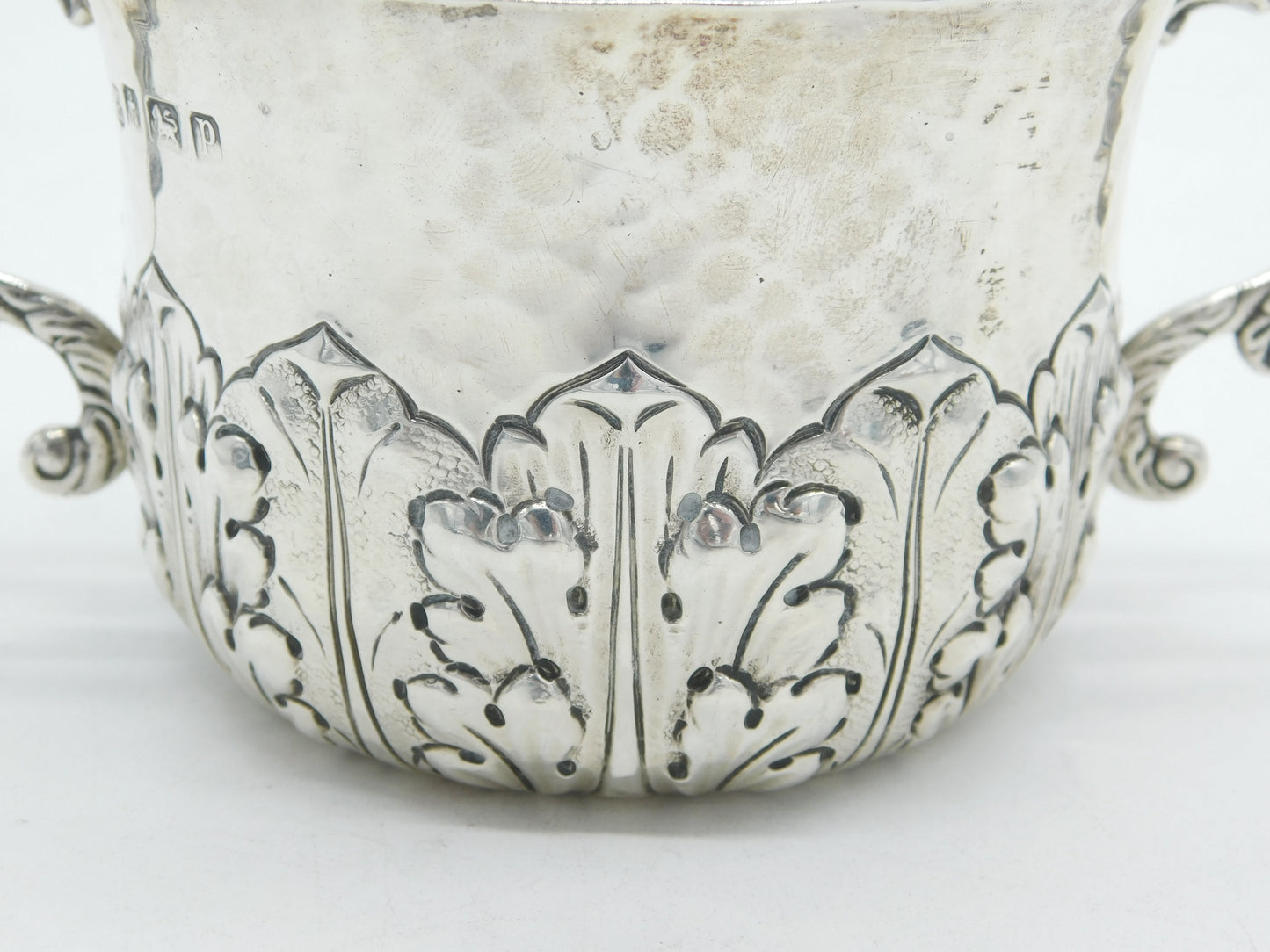 Sterling Silver Planished Arts & Crafts Style Porringer Cup Antique 1914 Deco