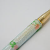 Victorian 9ct Yellow Gold & Guilloche Enamel Propelling Pencil Antique c1890s
