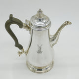 Elizabeth II Sterling Silver Collingwood Crest Coffee Pot Vintage 1966 London