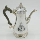 Elizabeth II Sterling Silver Collingwood Crest Coffee Pot Vintage 1966 London