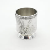 Sterling Silver Abstract Celtic Pattern Whisky Tot Shot Cup 1975 London Vintage