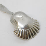 George III Sterling Silver Floral Bowl Tea Caddy Spoon Antique 1819 Birmingham