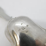 George III Sterling Silver Floral Bowl Tea Caddy Spoon Antique 1819 Birmingham