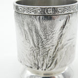 Sterling Silver Abstract Celtic Pattern Whisky Tot Shot Cup 1975 London Vintage
