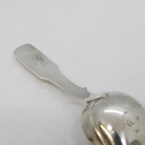 George III Sterling Silver Floral Bowl Tea Caddy Spoon Antique 1819 Birmingham