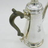Elizabeth II Sterling Silver Collingwood Crest Coffee Pot Vintage 1966 London