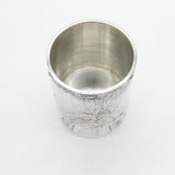 Sterling Silver Abstract Celtic Pattern Whisky Tot Shot Cup 1975 London Vintage