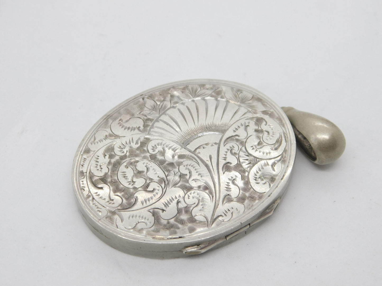 Aesthetic Victorian Sterling Silver Swallow Sweetheart Locket c1880 Antique