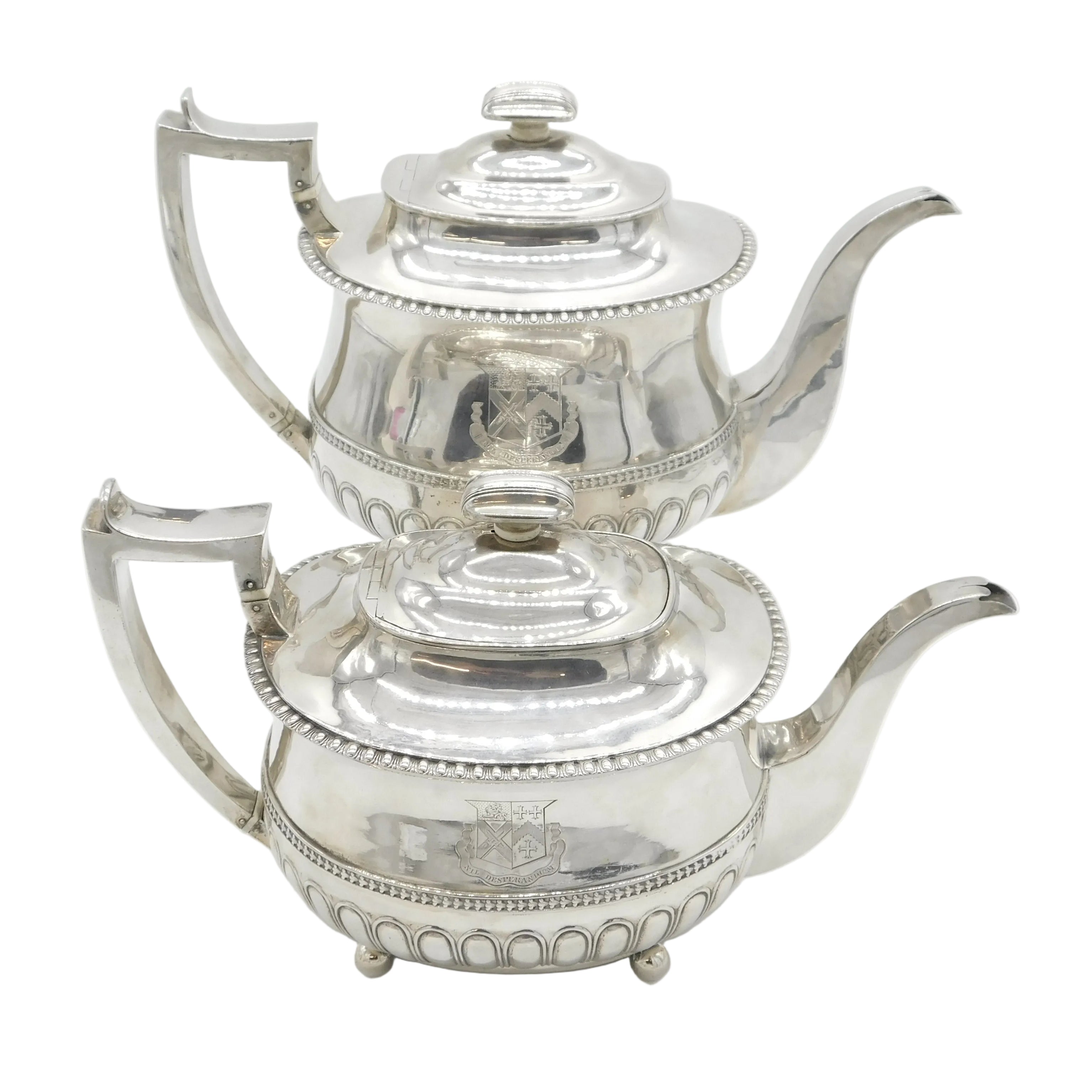 York Provincial Silver Teapots Georgian Antique Silver