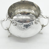 Arts & Crafts Planished Sterling Silver Tyg Handle Sugar Bowl 1929 Birmingham Antique