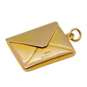 Edwardian 9ct Rose Gold Envelope Stamp Holder Fob Antique 1909 Chester
