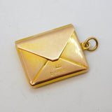 Edwardian 9ct Rose Gold Envelope Stamp Holder Fob Antique 1909 Chester