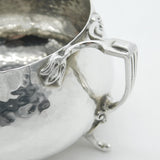 Arts & Crafts Planished Sterling Silver Tyg Handle Sugar Bowl 1929 Birmingham Antique