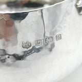 Arts & Crafts Planished Sterling Silver Tyg Handle Sugar Bowl 1929 Birmingham Antique