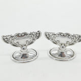 Victorian Pair of Sterling Silver Art Nouveau Menu Holders 1892 Birmingham