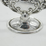 Victorian Pair of Sterling Silver Art Nouveau Menu Holders 1892 Birmingham
