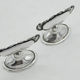 Victorian Pair of Sterling Silver Art Nouveau Menu Holders 1892 Birmingham