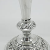 Sterling Silver Three Branch Floral Pattern Candelabra 1976 Birmingham Vintage