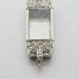 Platinum & 1ct Brilliant Cut Diamond Ladies Watch Case Antique c1920 Art Deco